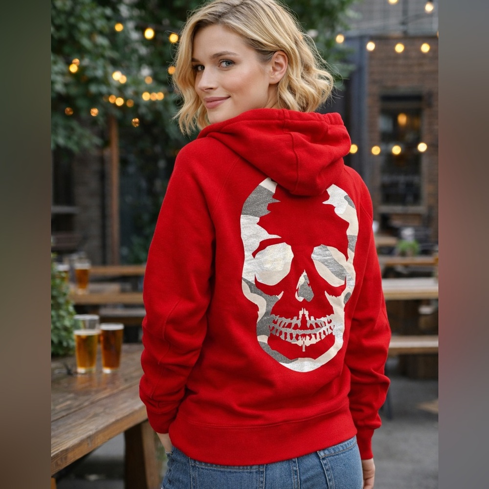 Zadig & Voltaire Clipper Camo Skull Hoodie NWT - Picture 12 of 13